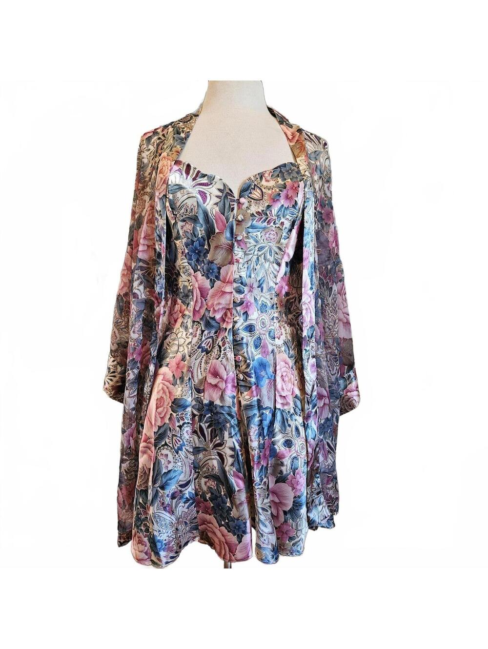 Rare set! Vintage Victoria's secret gold label (80s) matching robe and nightgown